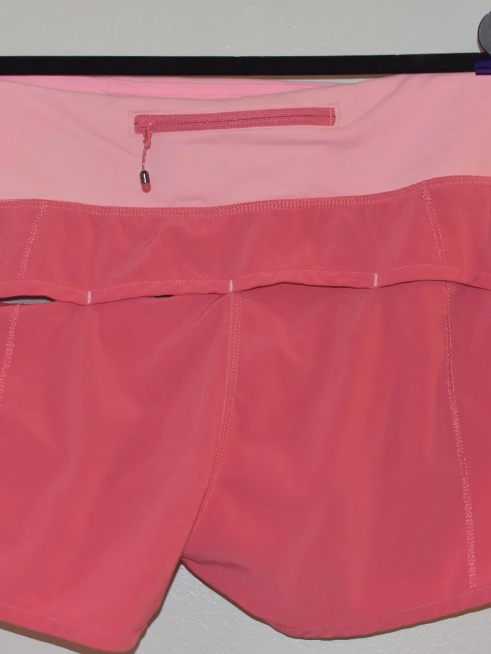 Lululemon RUN Speed Short Pink Lemonade Coral w Liner Shorts Sz 8